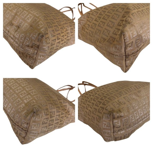 Authentic Fendi Tote Bag Canvas Used Handbag Vintage - Picture 7 of 11